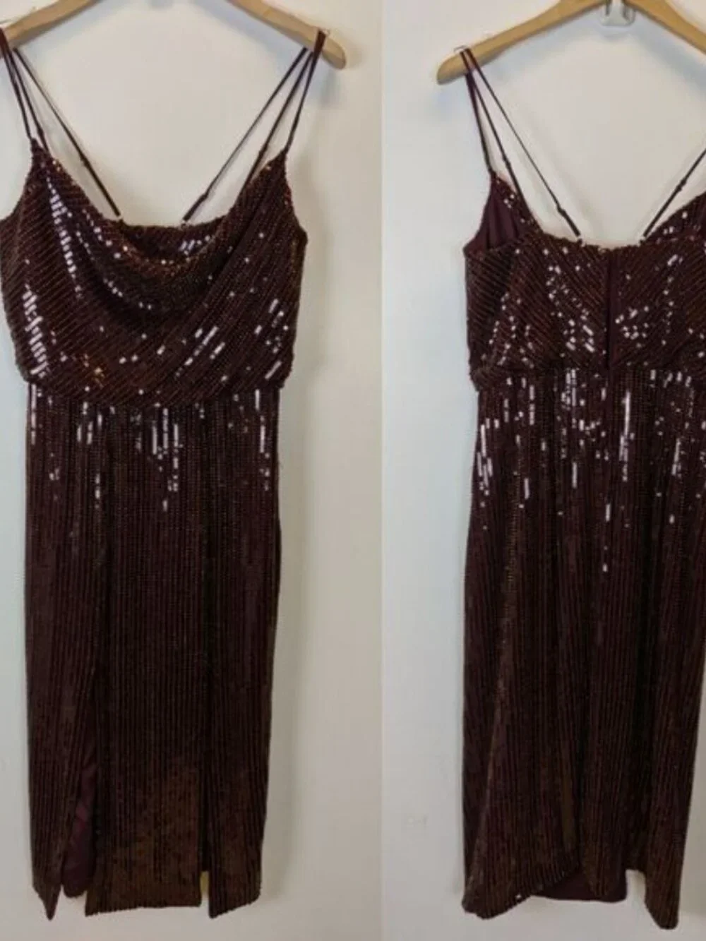 HANEY Elise Sequin Blouson Cocktail Dress HANEY